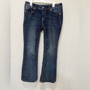 Miss Me Signature Rise Bootcut Jeans Dark Wash Size 32 Inseam 34
